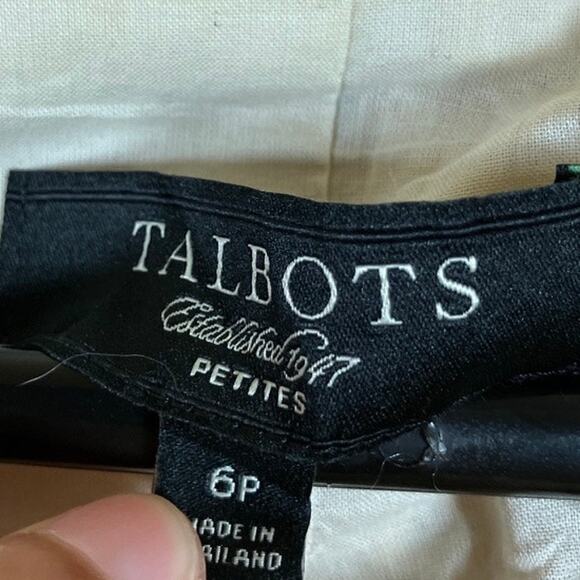 Talbots Womens Jacket Gold Tweed Classic Jackie O Blazer Lined Cotton Blend 6P - Picture 6 of 12